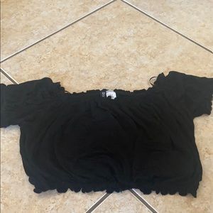 Black crop top